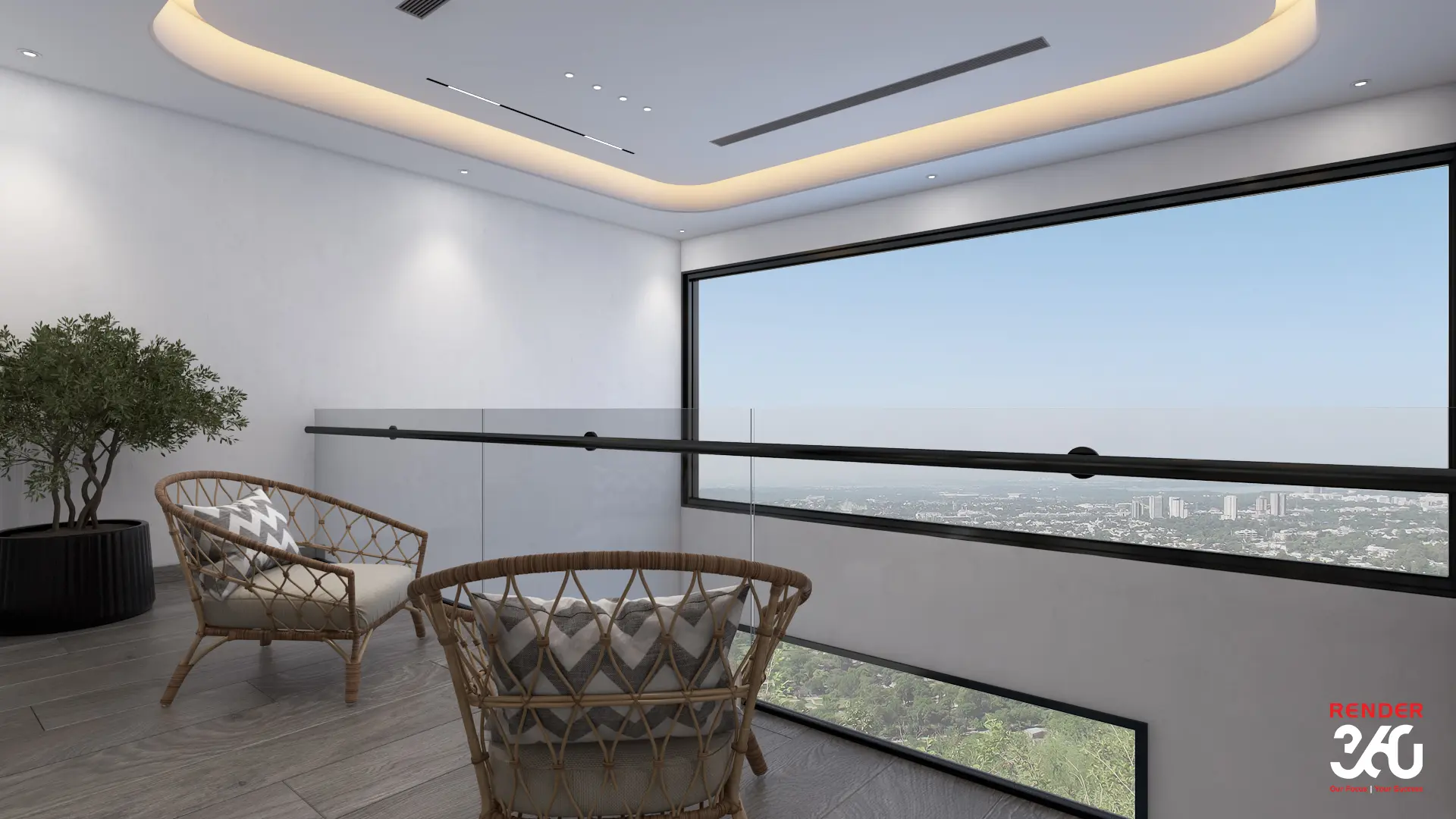 Serene Tower. Balcony view
